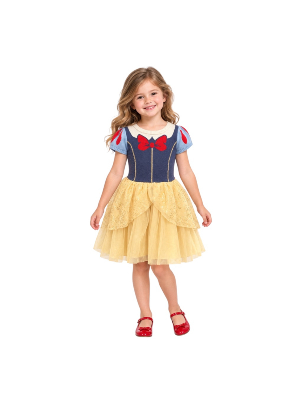 Disney Snow White Sweater Dress Tulle Skirt Girls Size 5T
